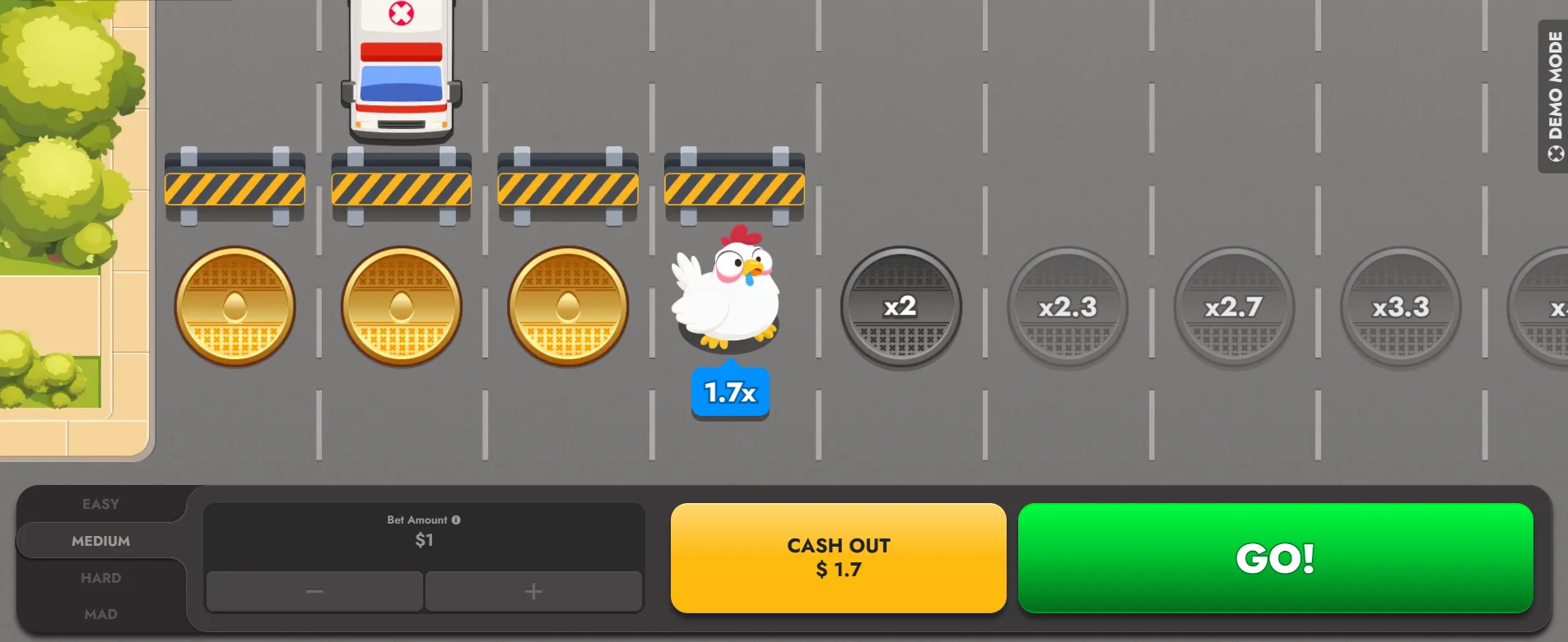 Chicken Route Spiel Demo